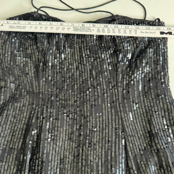 RAGA Dress‎ Black Sequin Whimsigoth Skater Cross Back Short Mini Size Small NEW - Picture 6 of 7